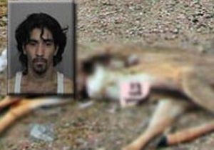 Bryan James Hathaway caught having sex with a dead deer.