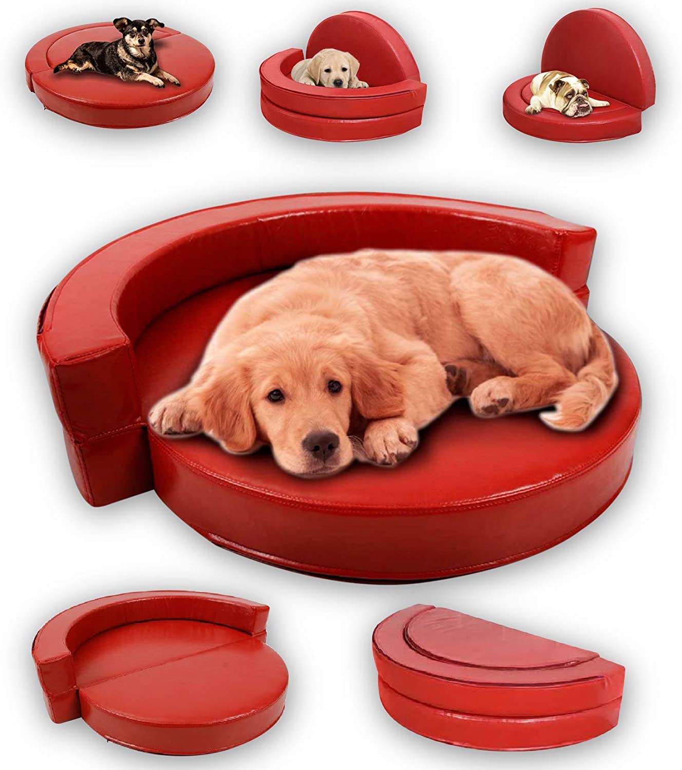 Delvix Pet 4-in-1 Luxury Dog Couch