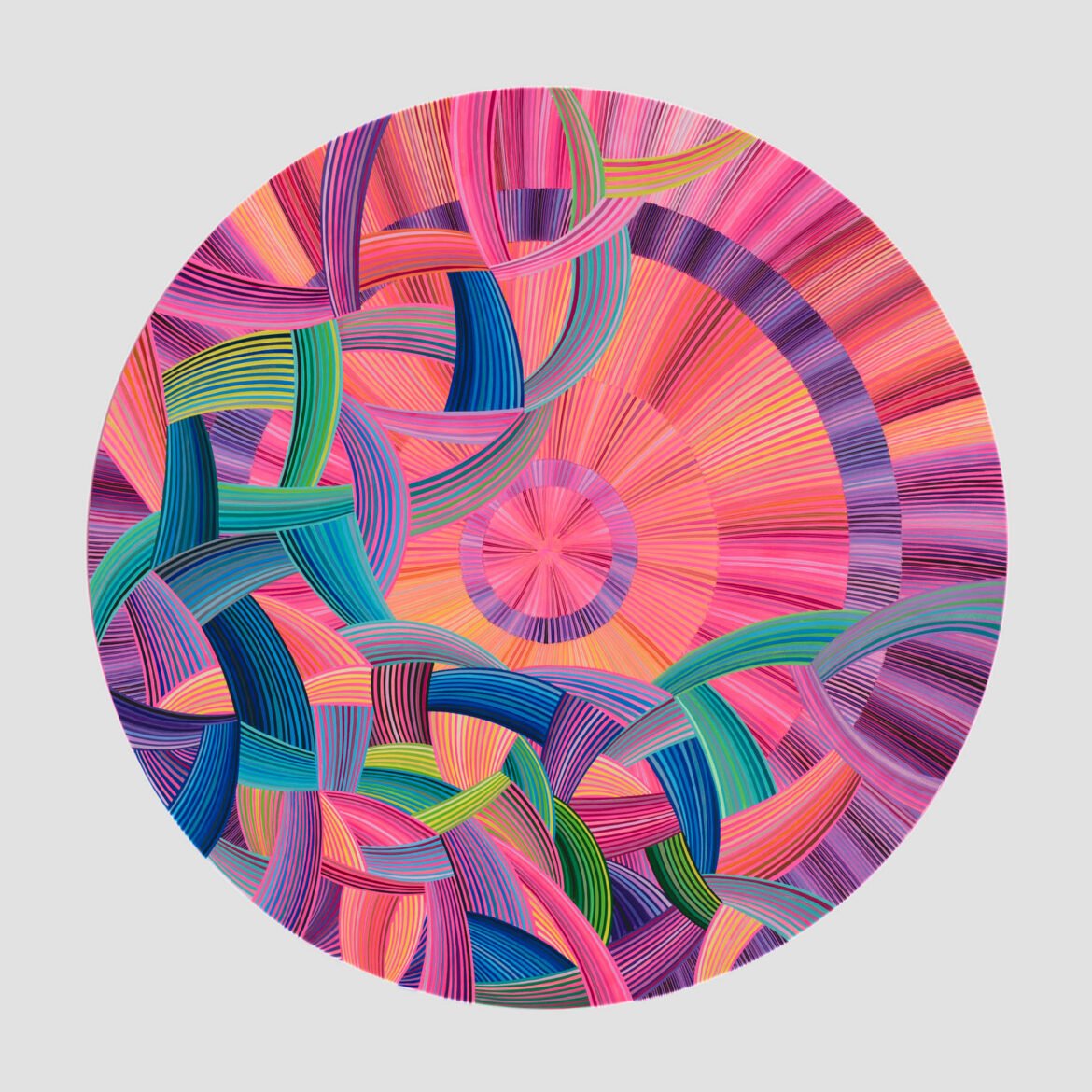 Naina.co Luxury, Travel, Fashion & Lifestyle Photographer in Adelaide “We Ride At Dawn”, 2025. Synthetic polymer on canvas. 90 cms diameter.