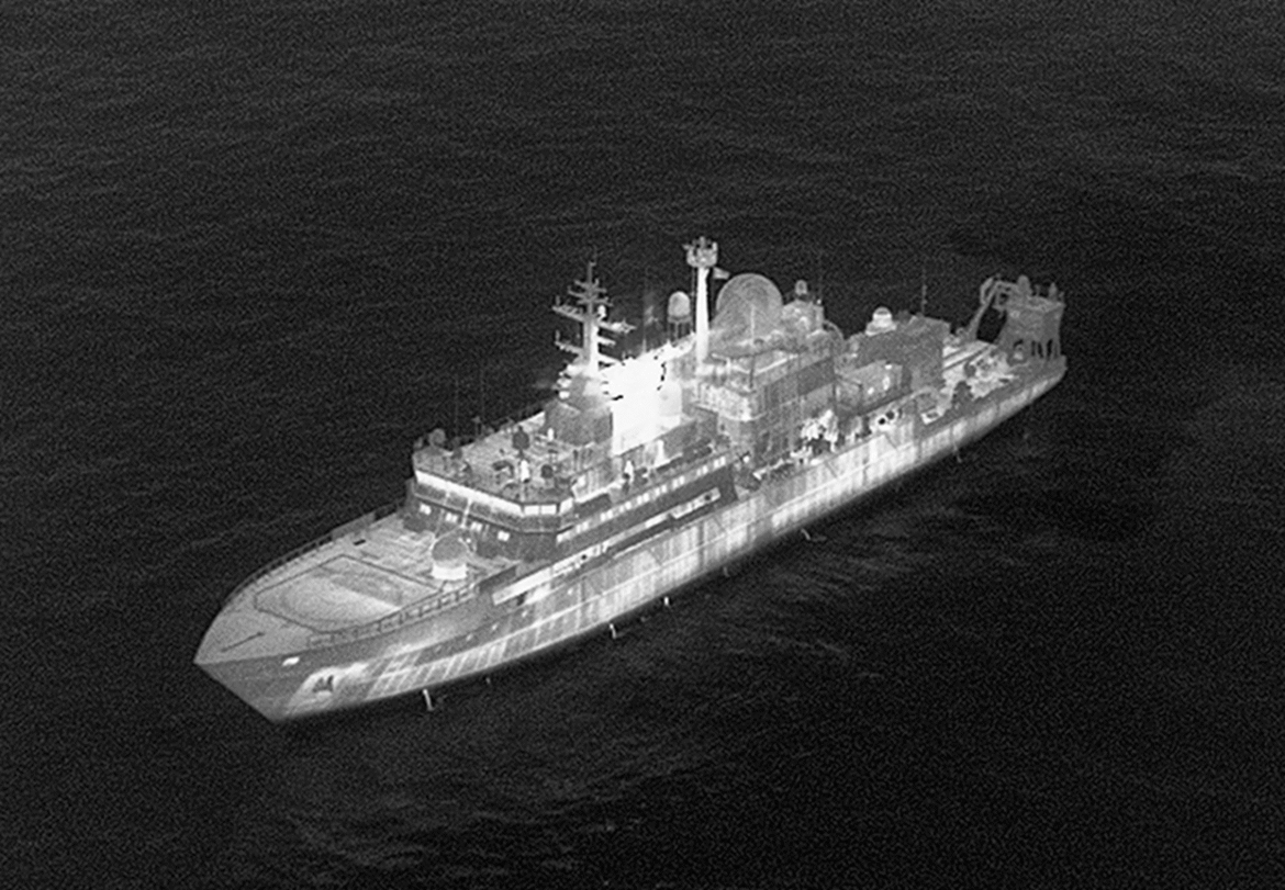 UK warns Russia over spy ship near Scotland