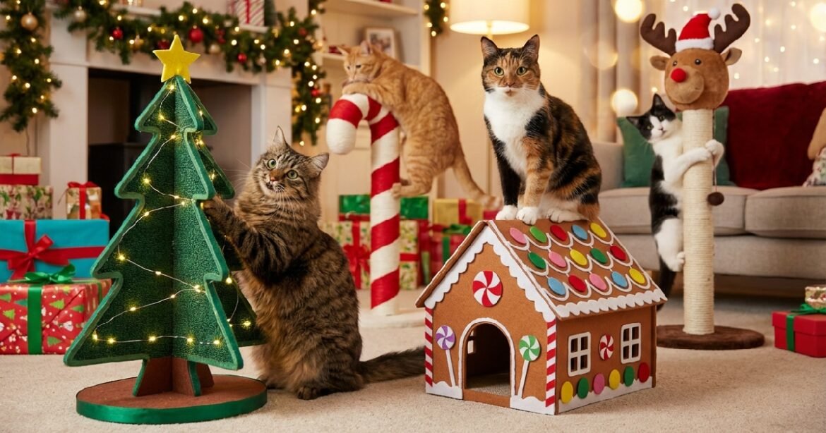 Funky Cat Scratchers That Make Festive Gifts For Felines