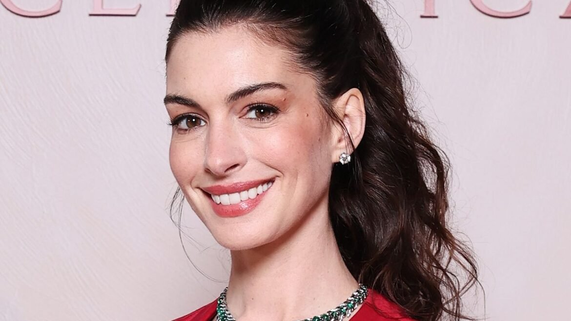 Anne Hathaway's Red French Manicure Is Devilishly Good — See Photos