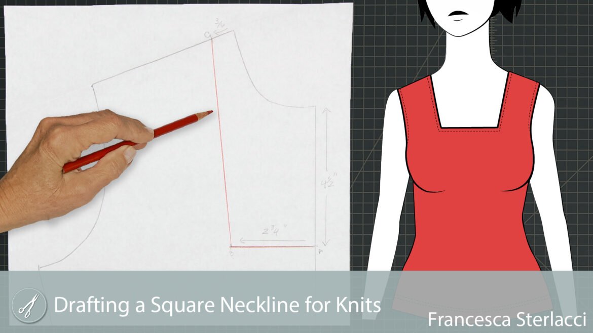 Announcing Our Newest Lesson: Drafting a Square Neckline for Knits