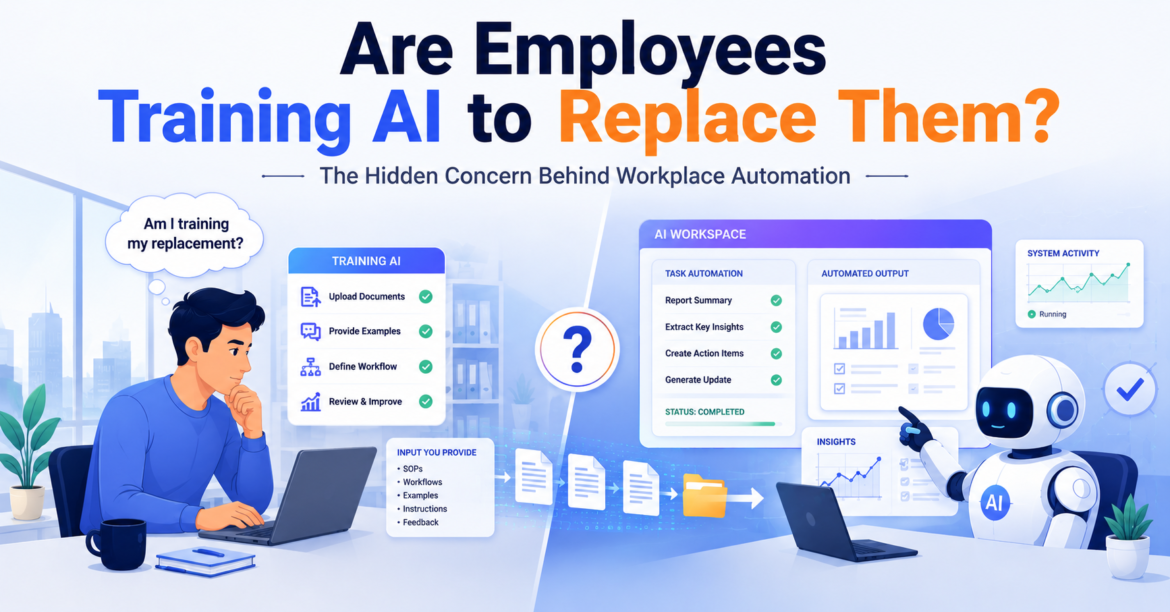 Should employees be worried that training AI tools could mean they teach the software how to do their jobs?